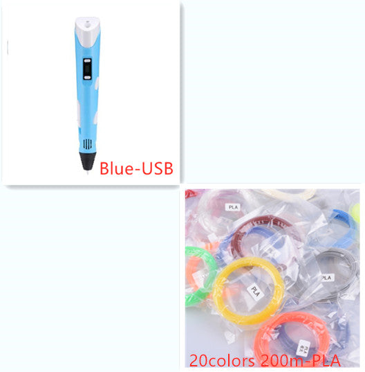 3D Printing Pen for Kids — 2nd Generation Graffiti Art Pen with PLA Filament