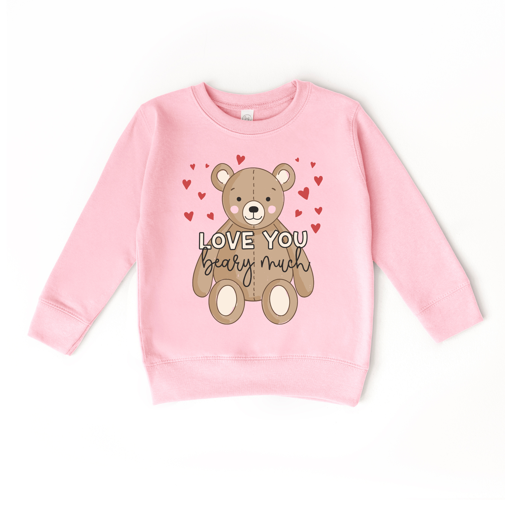 Love You Beary Much Kids Crewneck Sweatshirt – Toddler & Youth Pullover