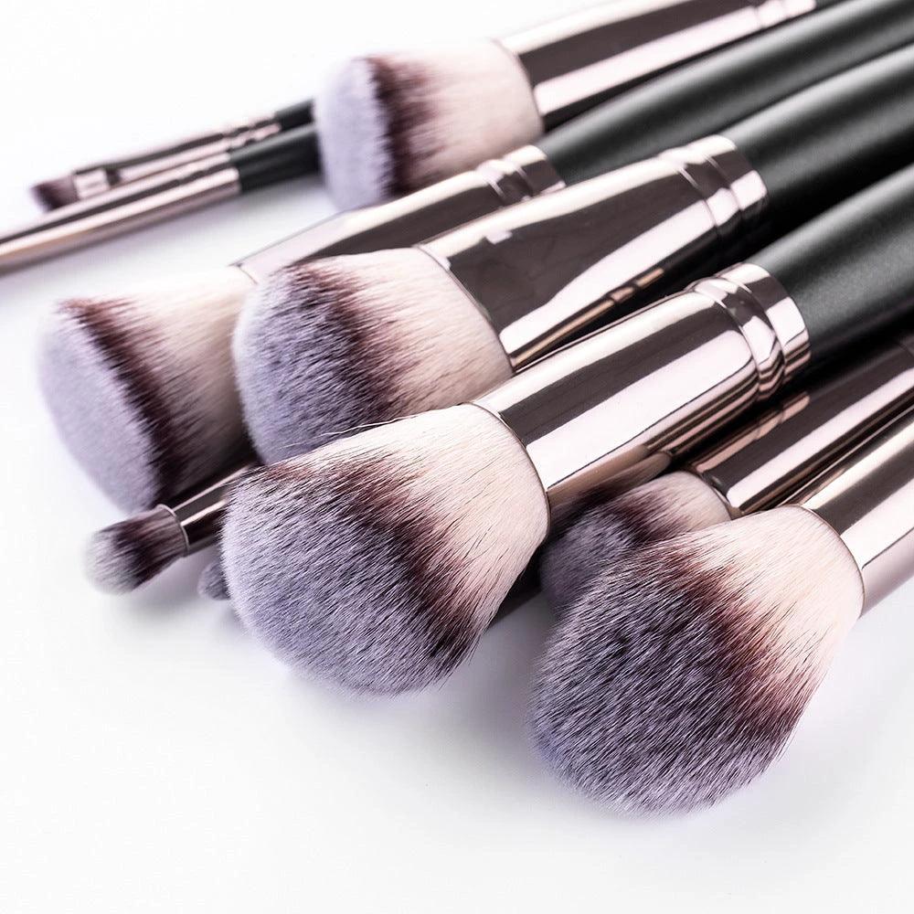 15-Piece Makeup Brush Set – Soft Nylon Bristles | Cosmetic Bag Included