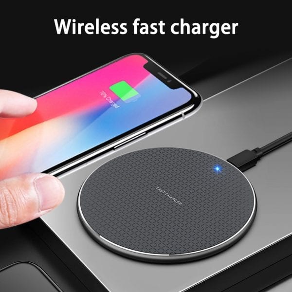 15W Fast Wireless Charger Stand | Aluminum Alloy | iPhone & Samsung Compatible