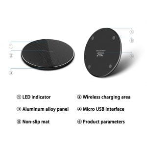 15W Fast Wireless Charger Stand | Aluminum Alloy | iPhone & Samsung Compatible