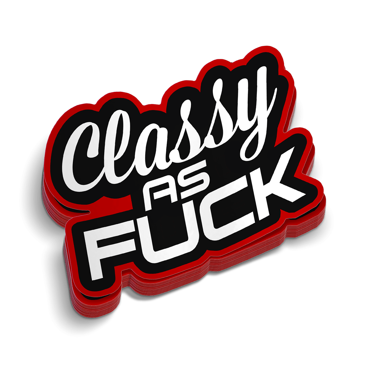Classy AF Hard Hat Decal | Funny Blue Collar Vinyl Sticker