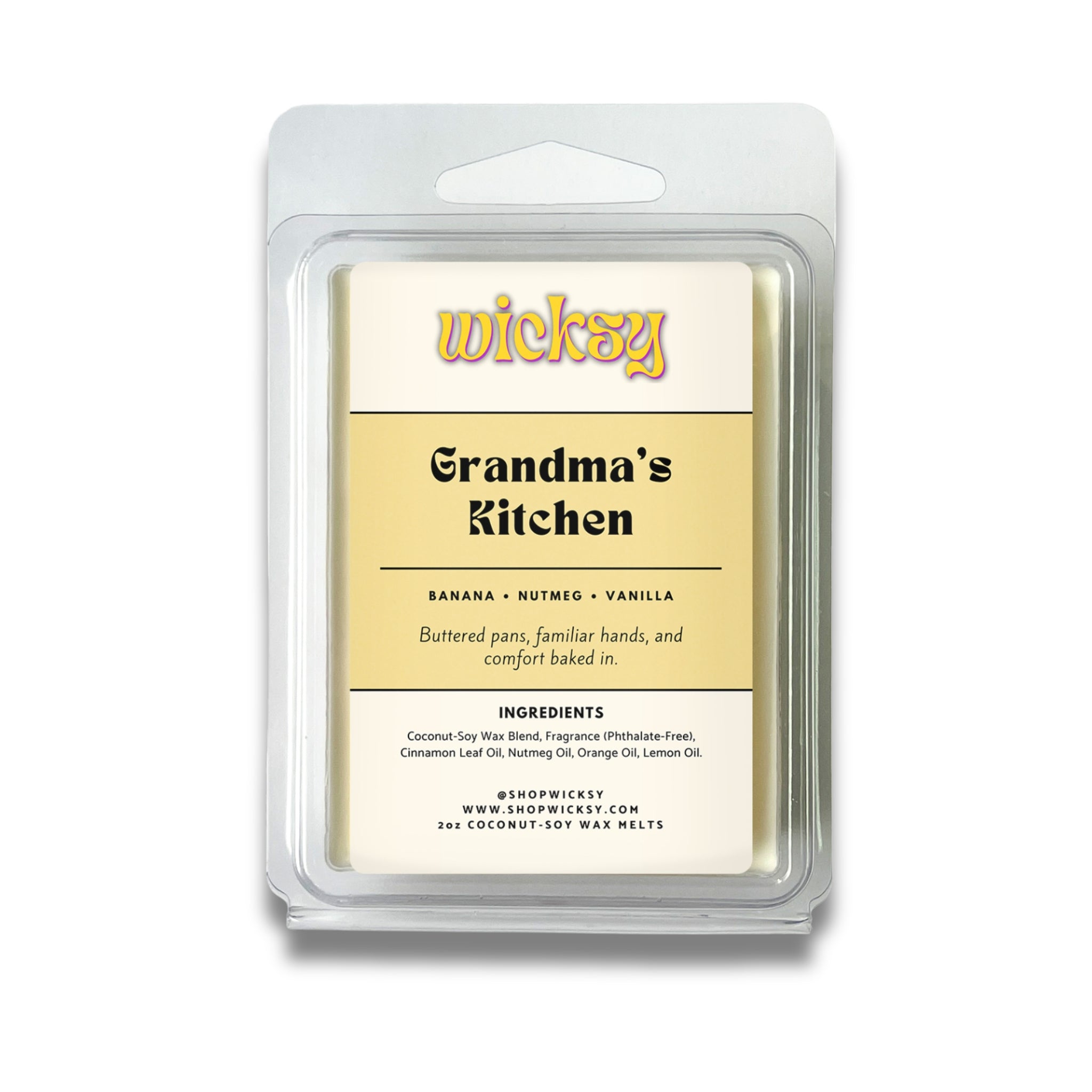 Wicksy 2oz Wax Melts | 60+ Scents | Flame-Free Coconut-Soy, Clean Fragrance