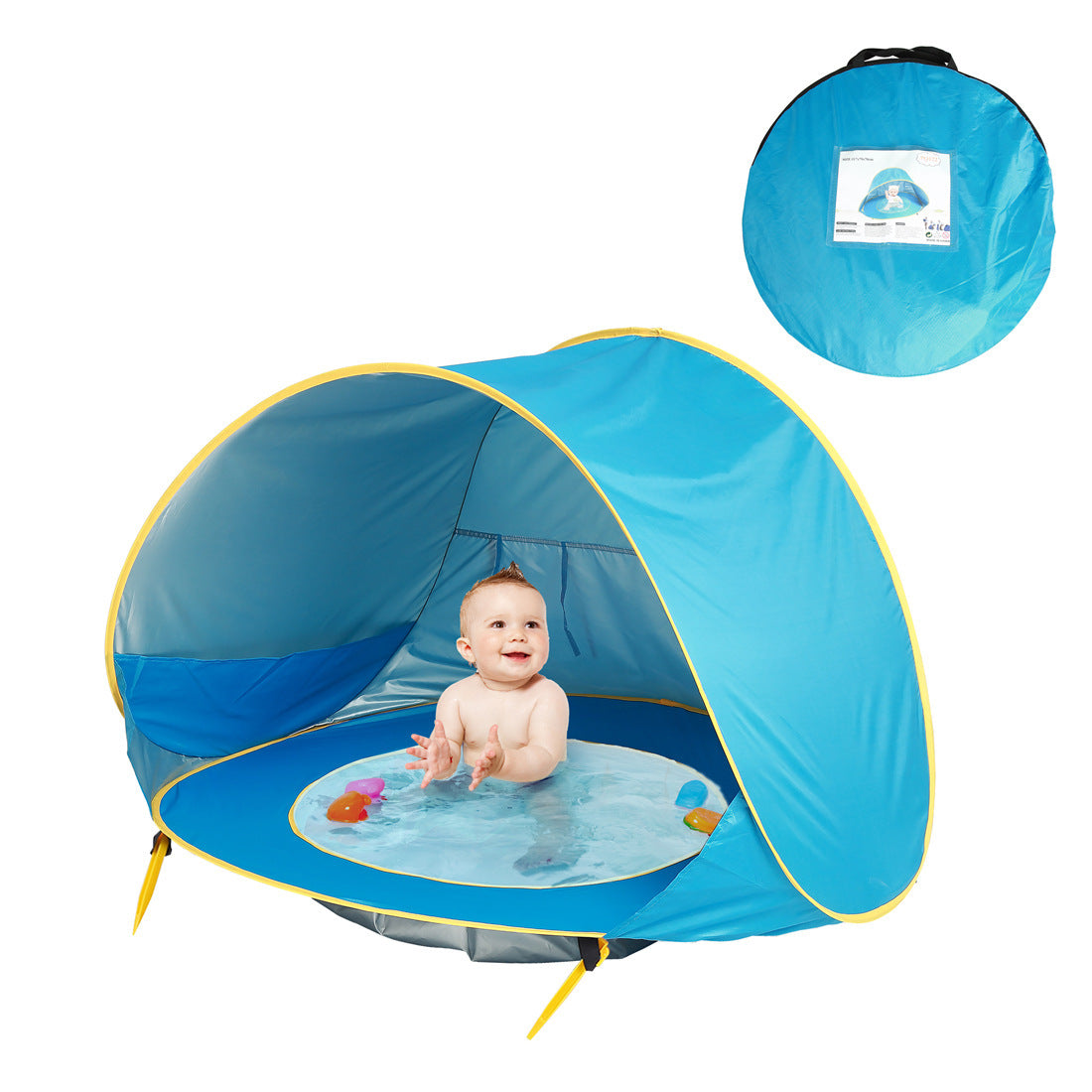 Kids Foldable Beach & Pool Splash Tent – UV Protection Play Tent for Boys & Girls