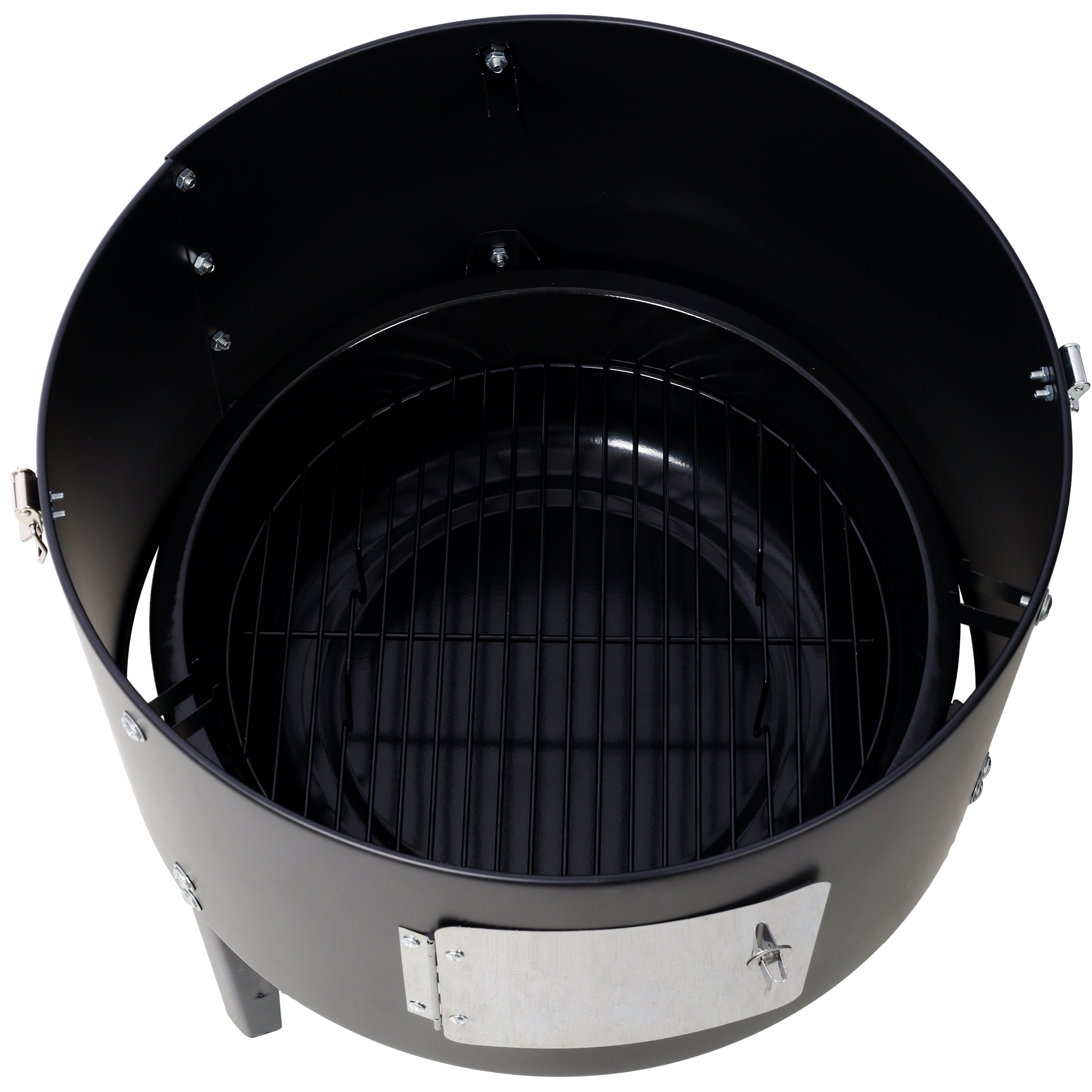 17-Inch Heavy Duty Steel Charcoal Smoker Grill – Black