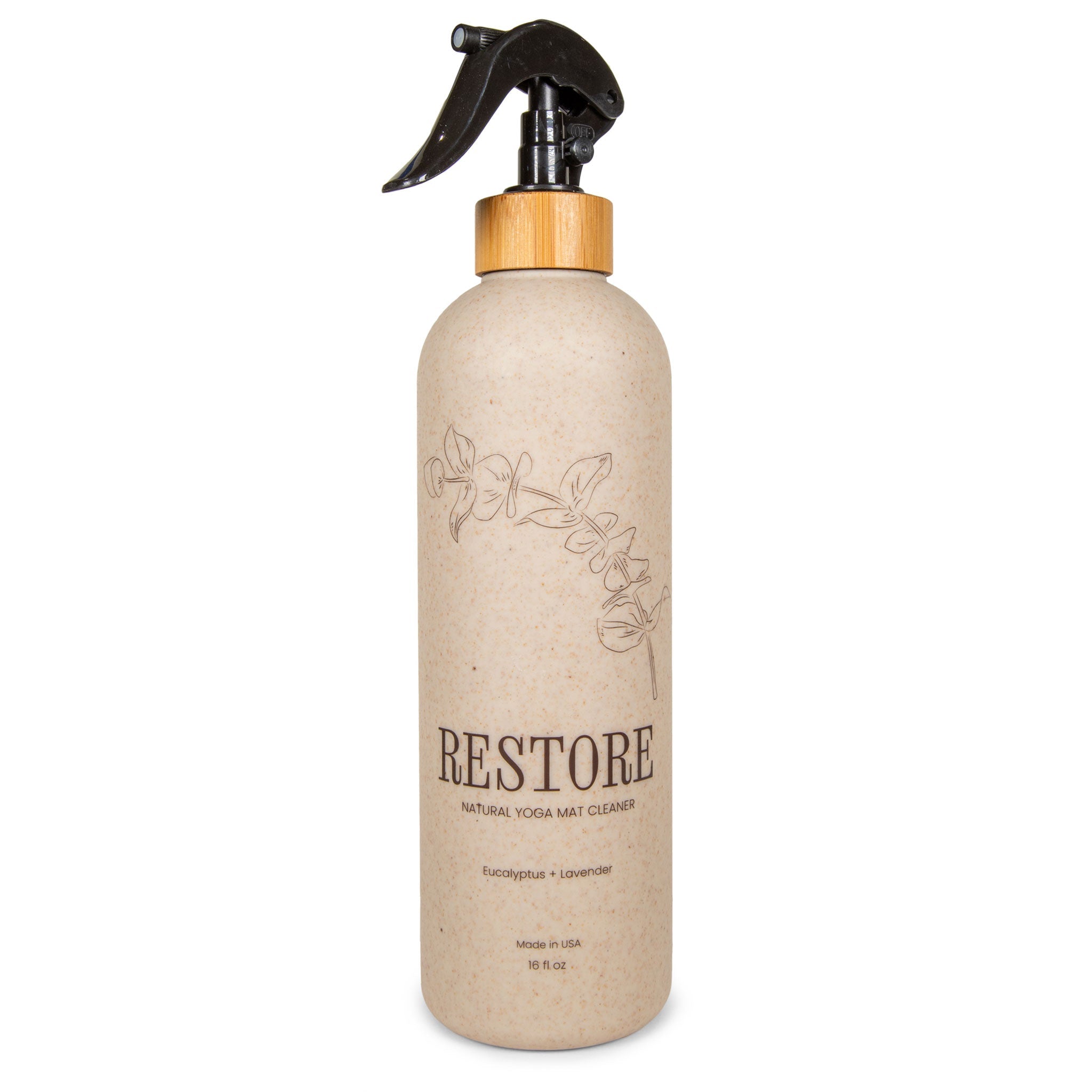 Yoga Mat Cleaner Spray 16oz – Organic Essential Oil Cork Mat Cleaner