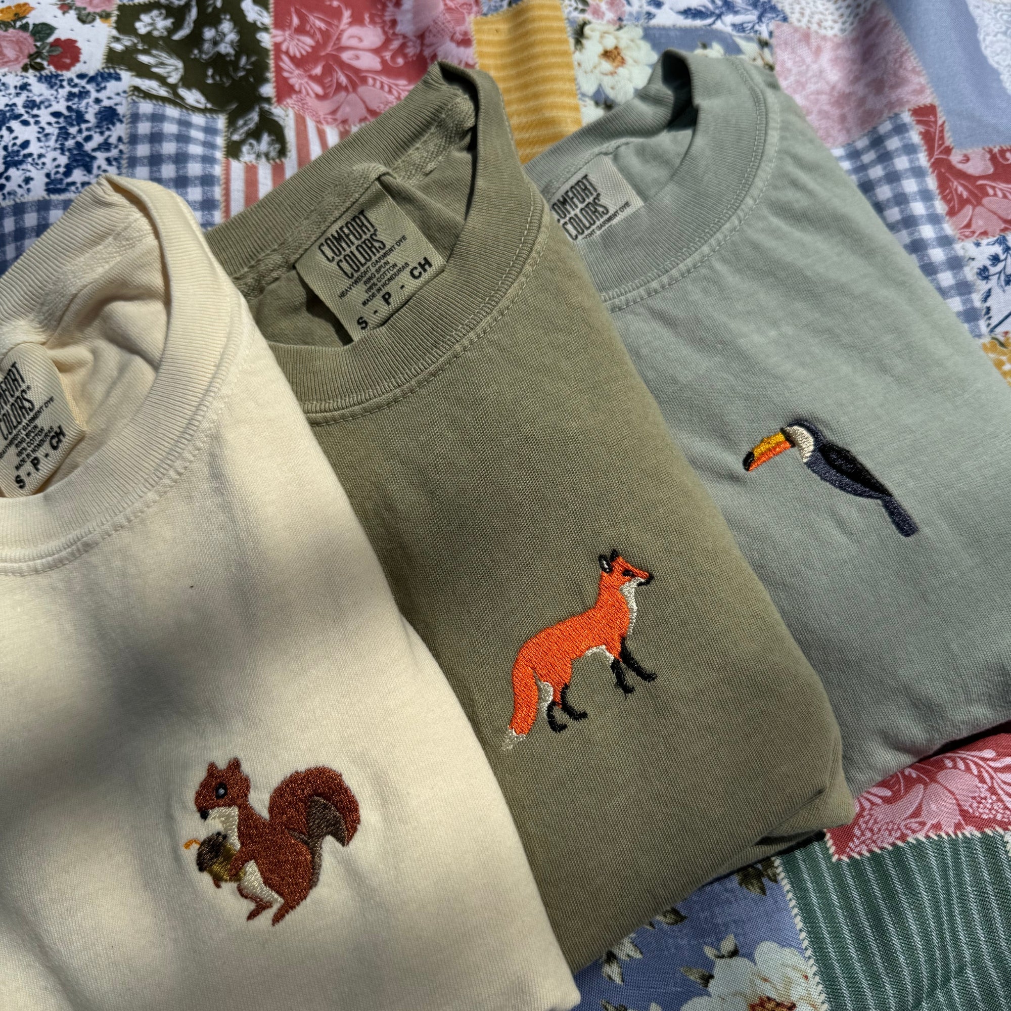 Fox Embroidered T-Shirt | Wildlife Nature Tee