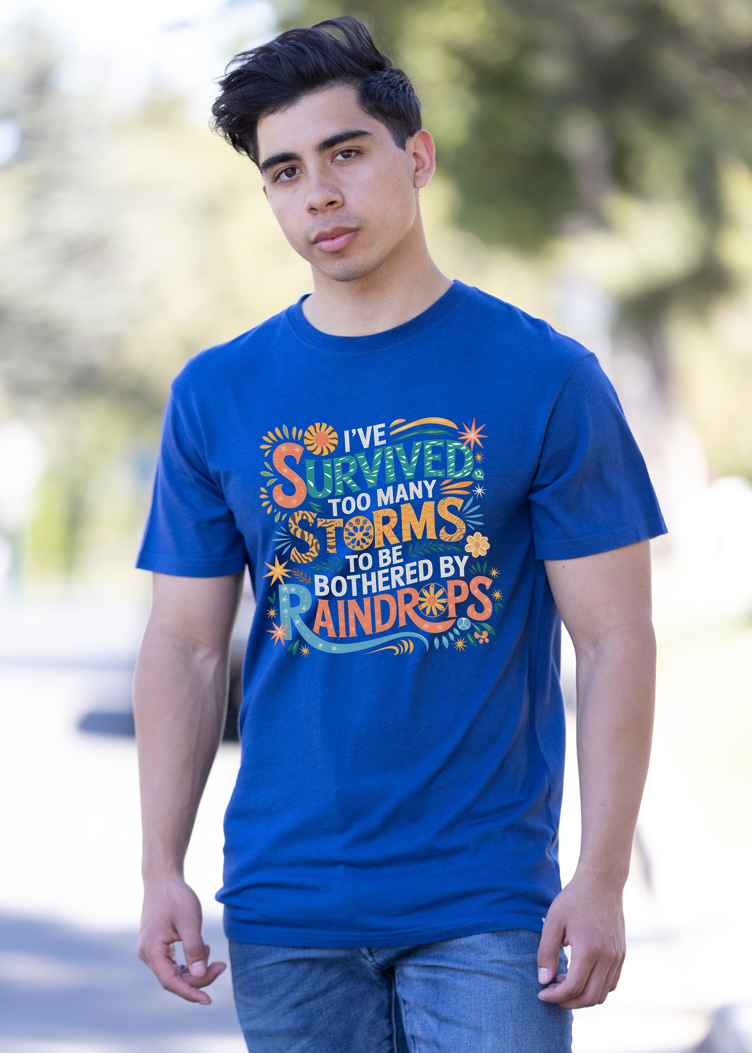 I've Survived Too Many Storms to Be Both – Unisex Bamboo/Cotton Graphic T-Shirt