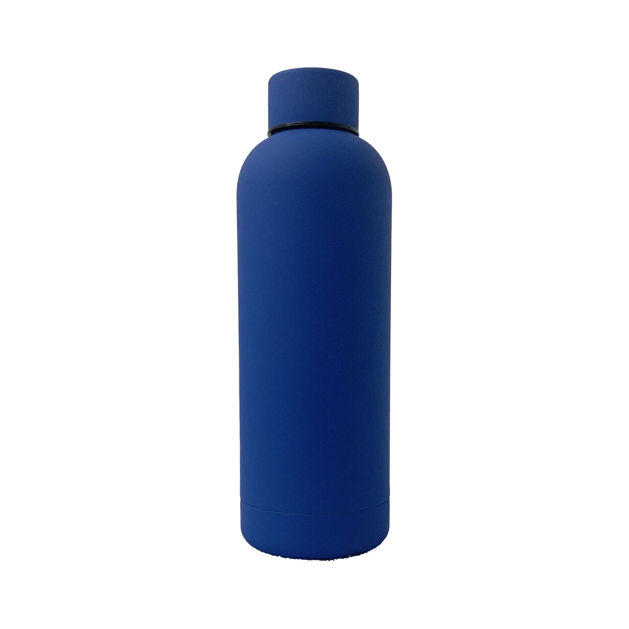 17oz Vacuum Insulated Stainless Steel Water Bottle | Rubber-Coated | 7 Colors