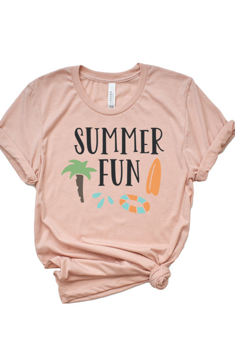 Summer Fun Women's Tee — Bella Canvas, Airlume Cotton/Poly | 8 Colors