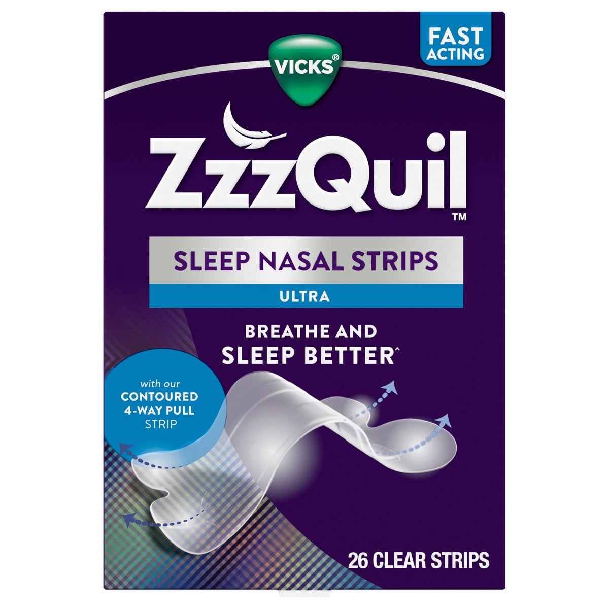 Vicks ZzzQuil Nasal Strips Ultra – Drug-Free Sleep & Snoring Relief