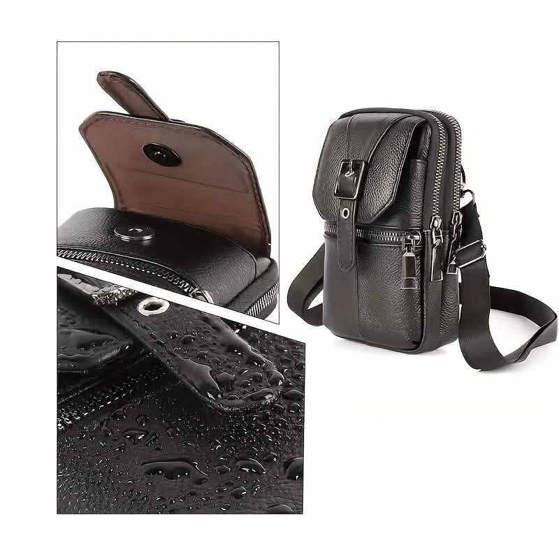 Men's Genuine Leather Waist Bag Wallet