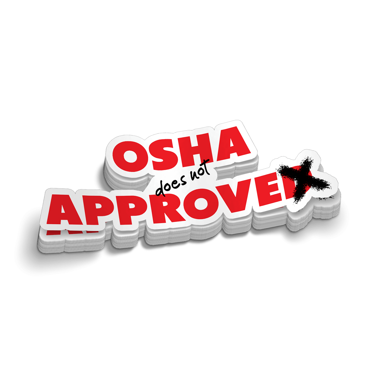 OSHA — Funny Blue Collar Hard Hat Vinyl Decal