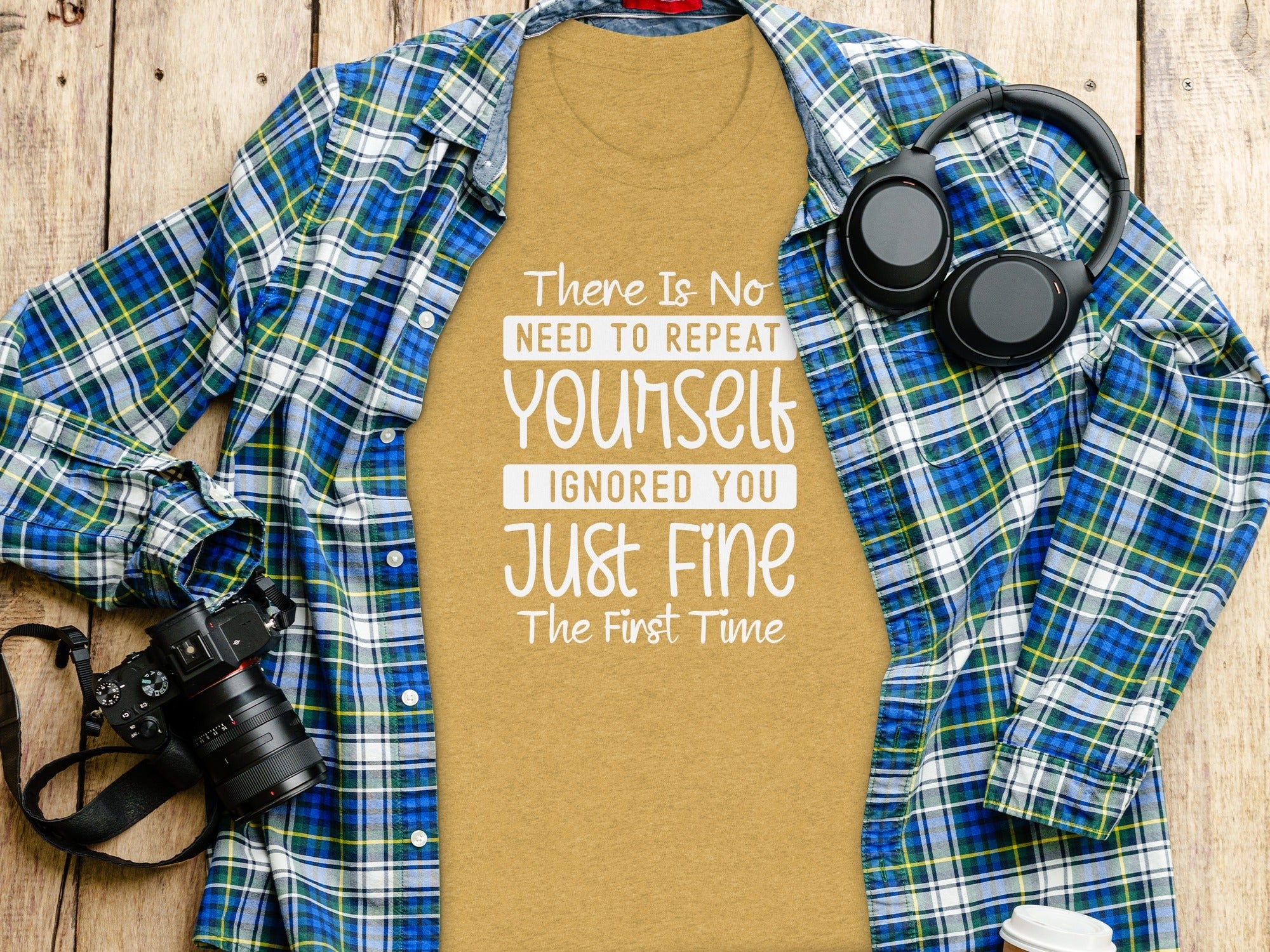 "No Need To Repeat Yourself" Funny Sassy Graphic T-Shirt