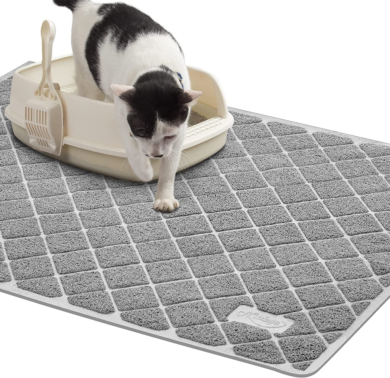 Niubya Large Cat Litter Mat | Waterproof, Non-Slip, Dual-Layer Trapping