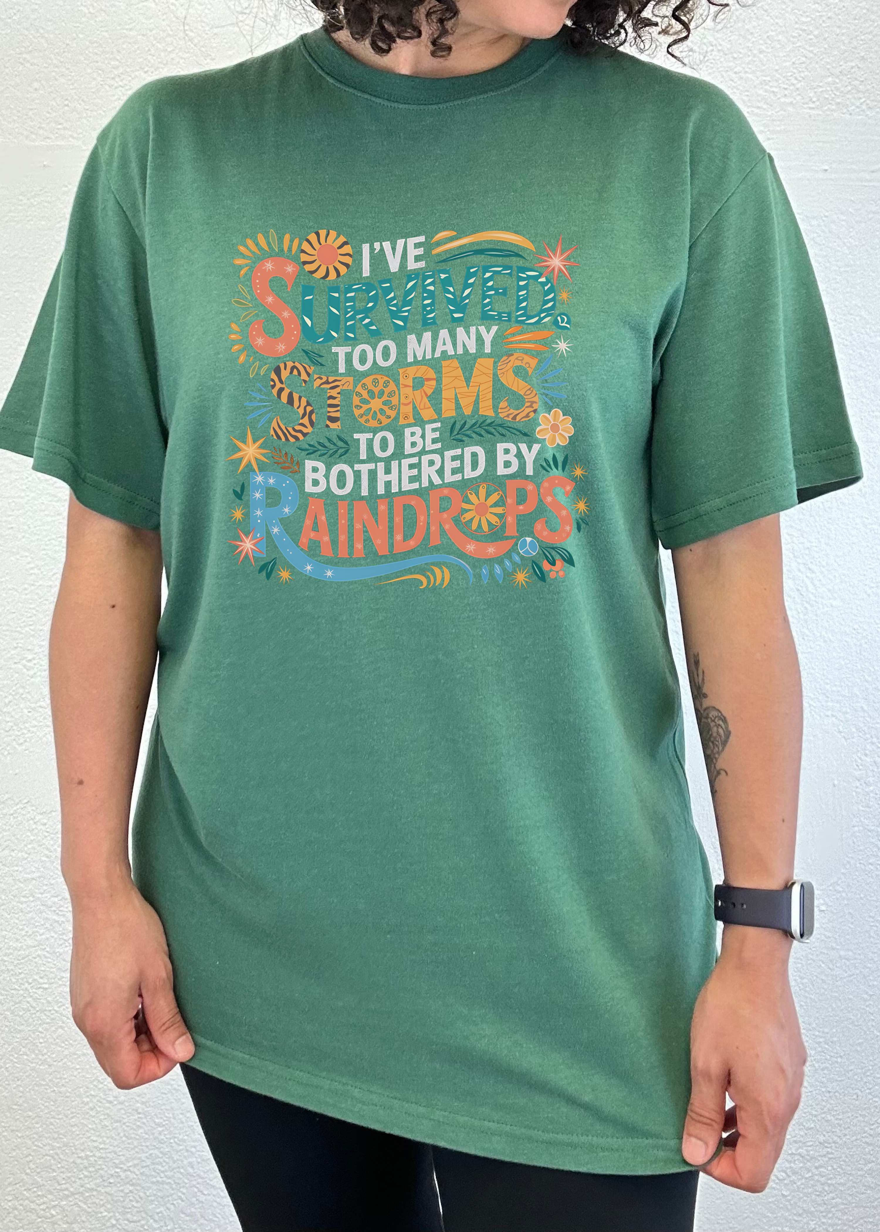 I've Survived Too Many Storms to Be Both – Unisex Bamboo/Cotton Graphic T-Shirt