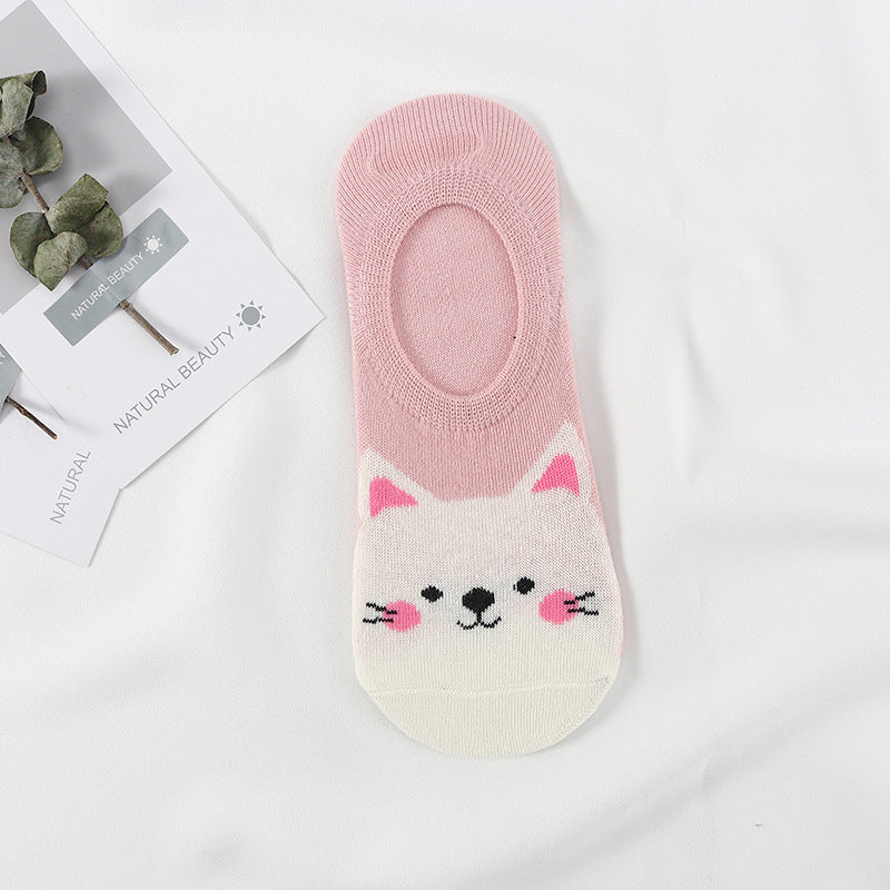 Women's Cartoon Socks – 5-Pack Low Cut Cotton Novelty Socks