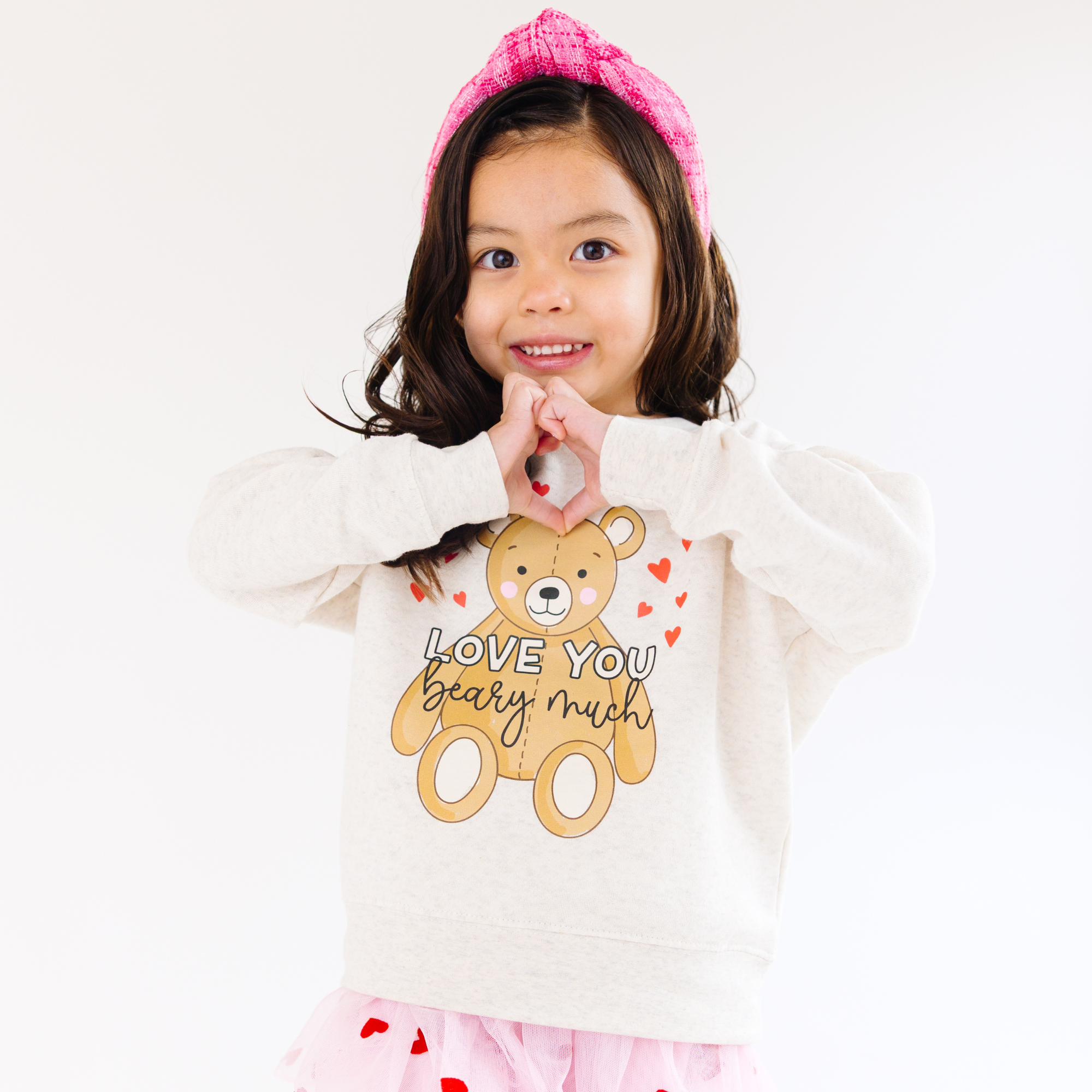 Love You Beary Much Kids Crewneck Sweatshirt – Toddler & Youth Pullover