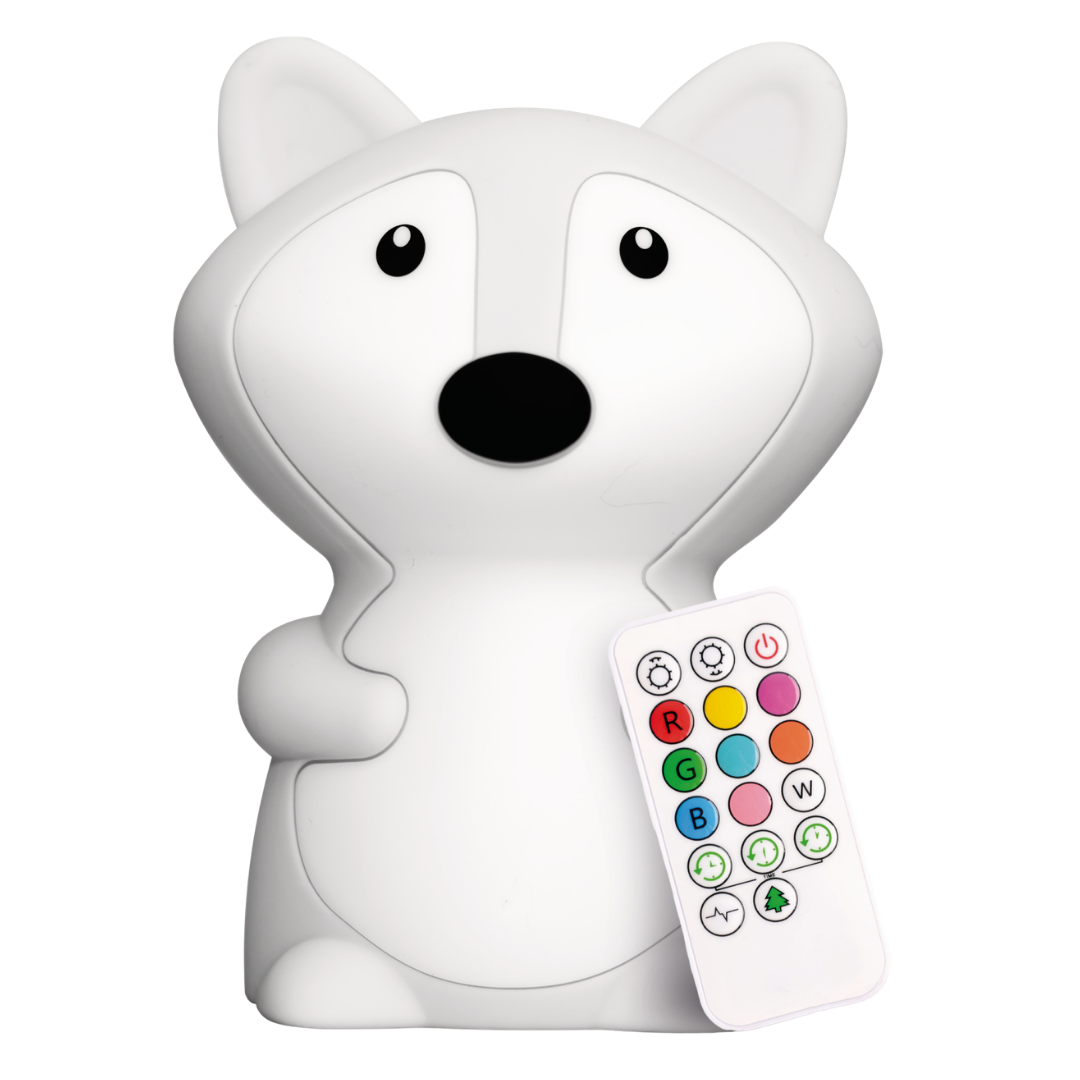 LumiPet Fiona the Fox Night Light – 9 Colors, USB Rechargeable | BPA-Free Silicone