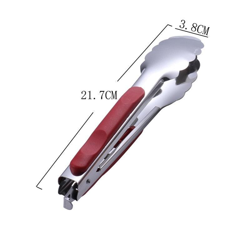 Stainless Steel BBQ & Kitchen Tongs – Heat Resistant Hollow-Out Food Tongs