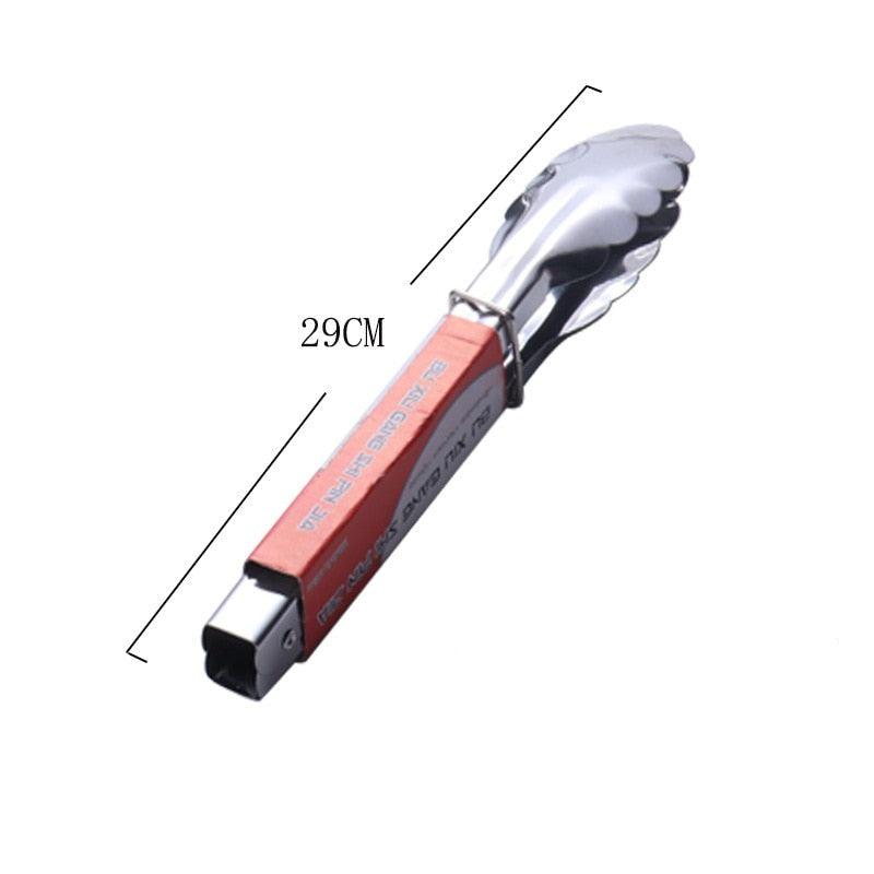 Stainless Steel BBQ & Kitchen Tongs – Heat Resistant Hollow-Out Food Tongs