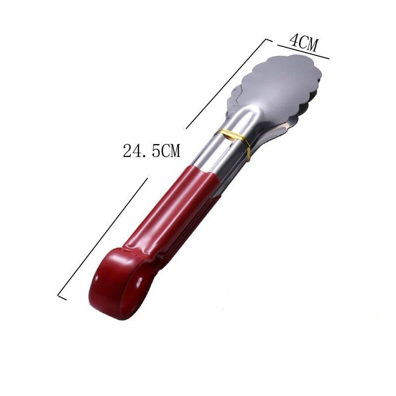 Stainless Steel BBQ & Kitchen Tongs – Heat Resistant Hollow-Out Food Tongs
