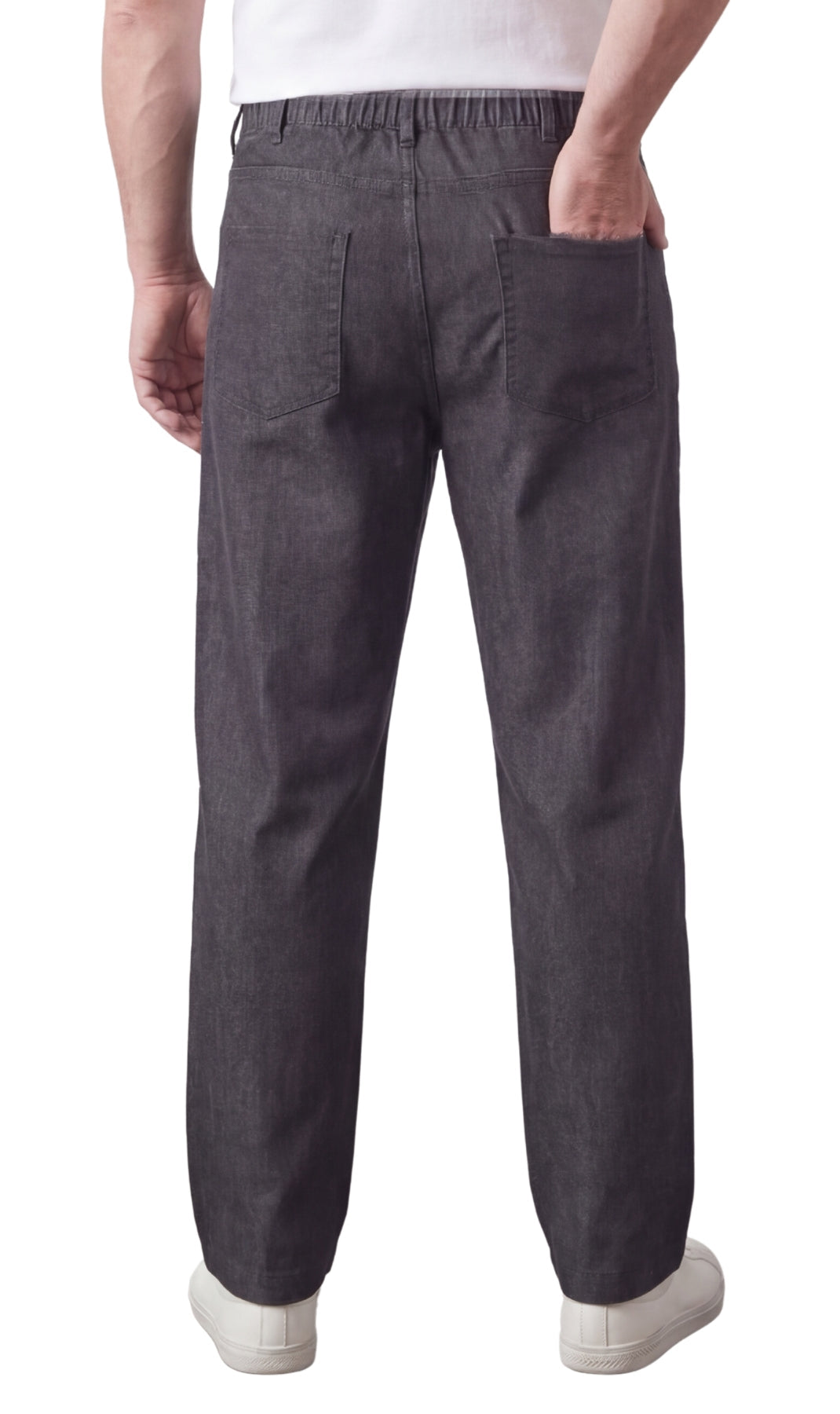 Men’s Pull-On Denim Pants – Elastic Waist, Lightweight | Spring & Summer