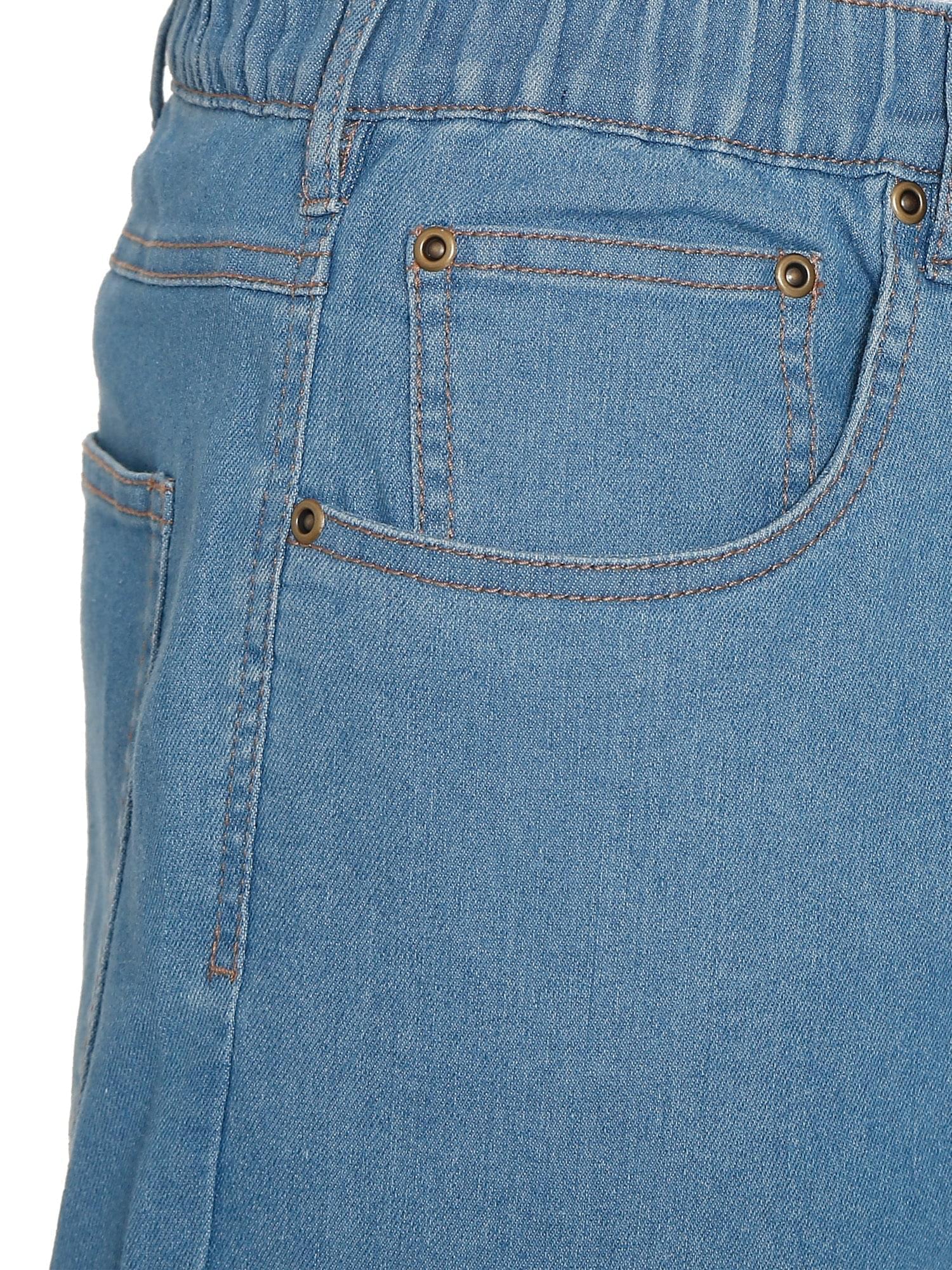 Men’s Pull-On Denim Pants – Elastic Waist, Lightweight | Spring & Summer