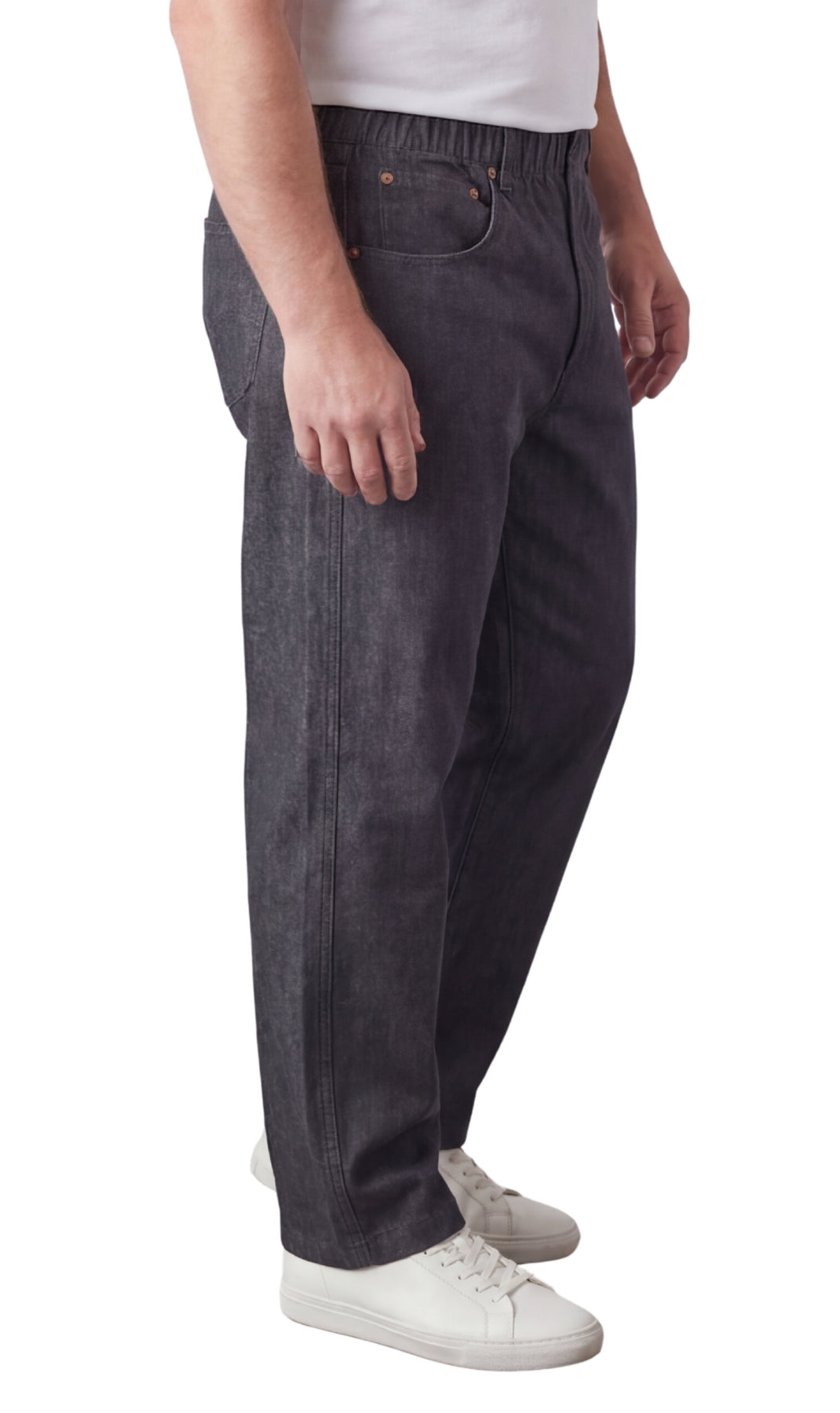 Men’s Pull-On Denim Pants – Elastic Waist, Lightweight | Spring & Summer