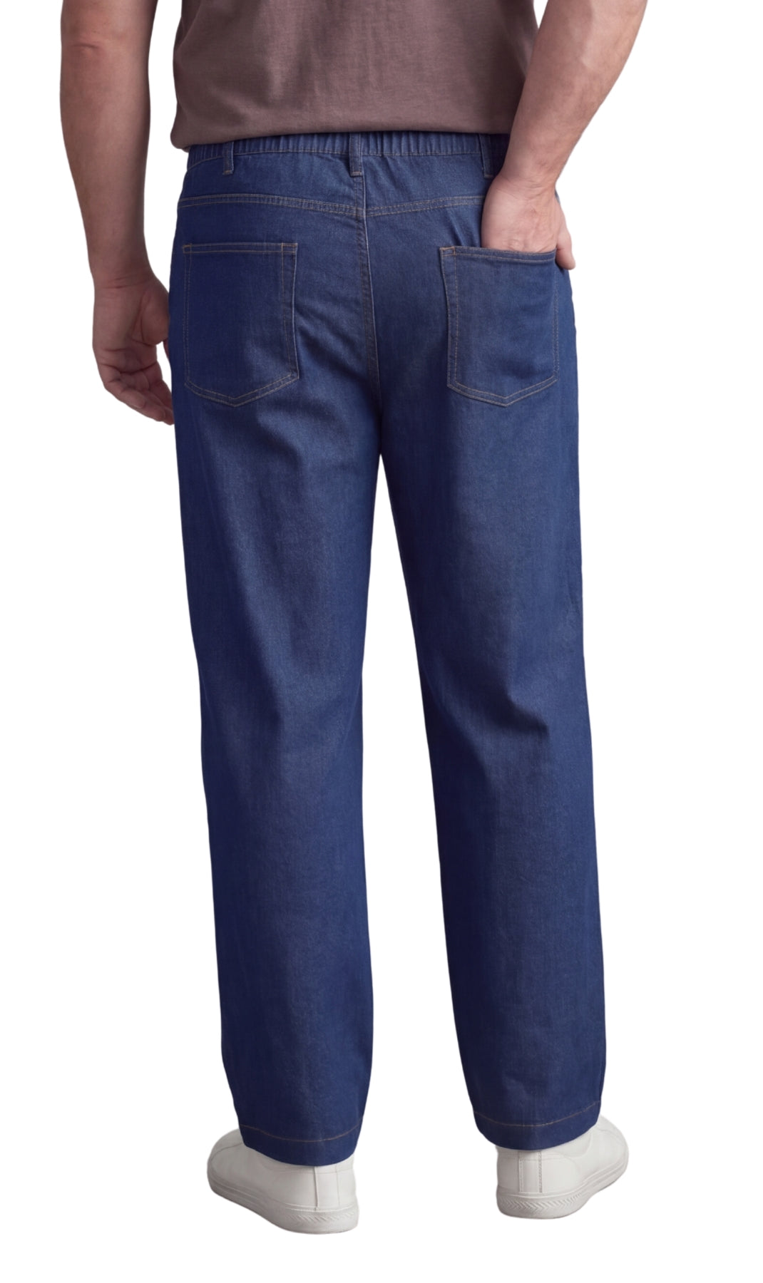 Men’s Pull-On Denim Pants – Elastic Waist, Lightweight | Spring & Summer