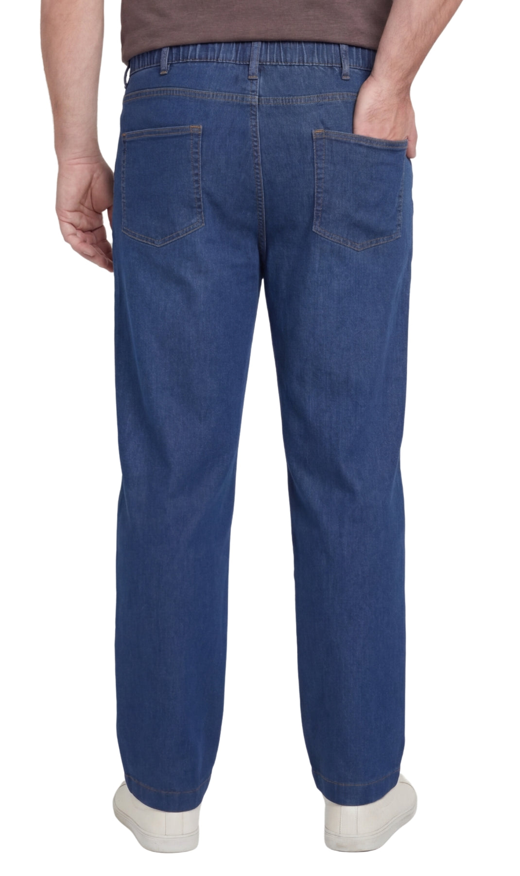 Men’s Pull-On Denim Pants – Elastic Waist, Lightweight | Spring & Summer
