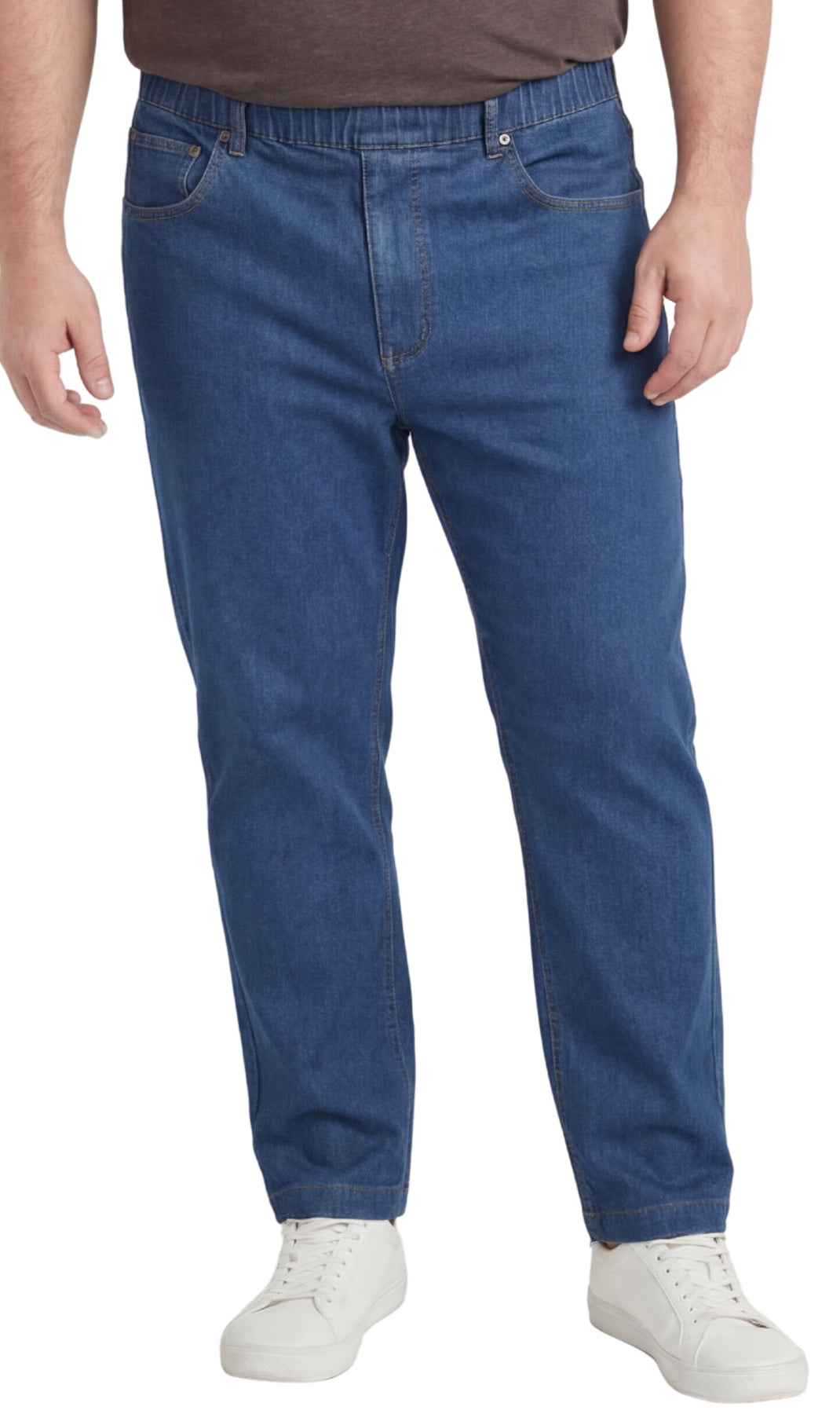 Men’s Pull-On Denim Pants – Elastic Waist, Lightweight | Spring & Summer