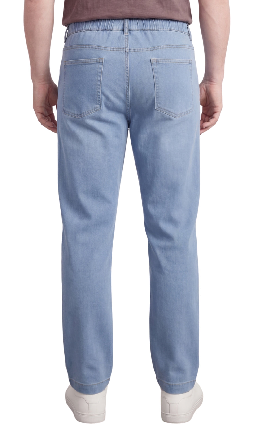 Men’s Pull-On Denim Pants – Elastic Waist, Lightweight | Spring & Summer