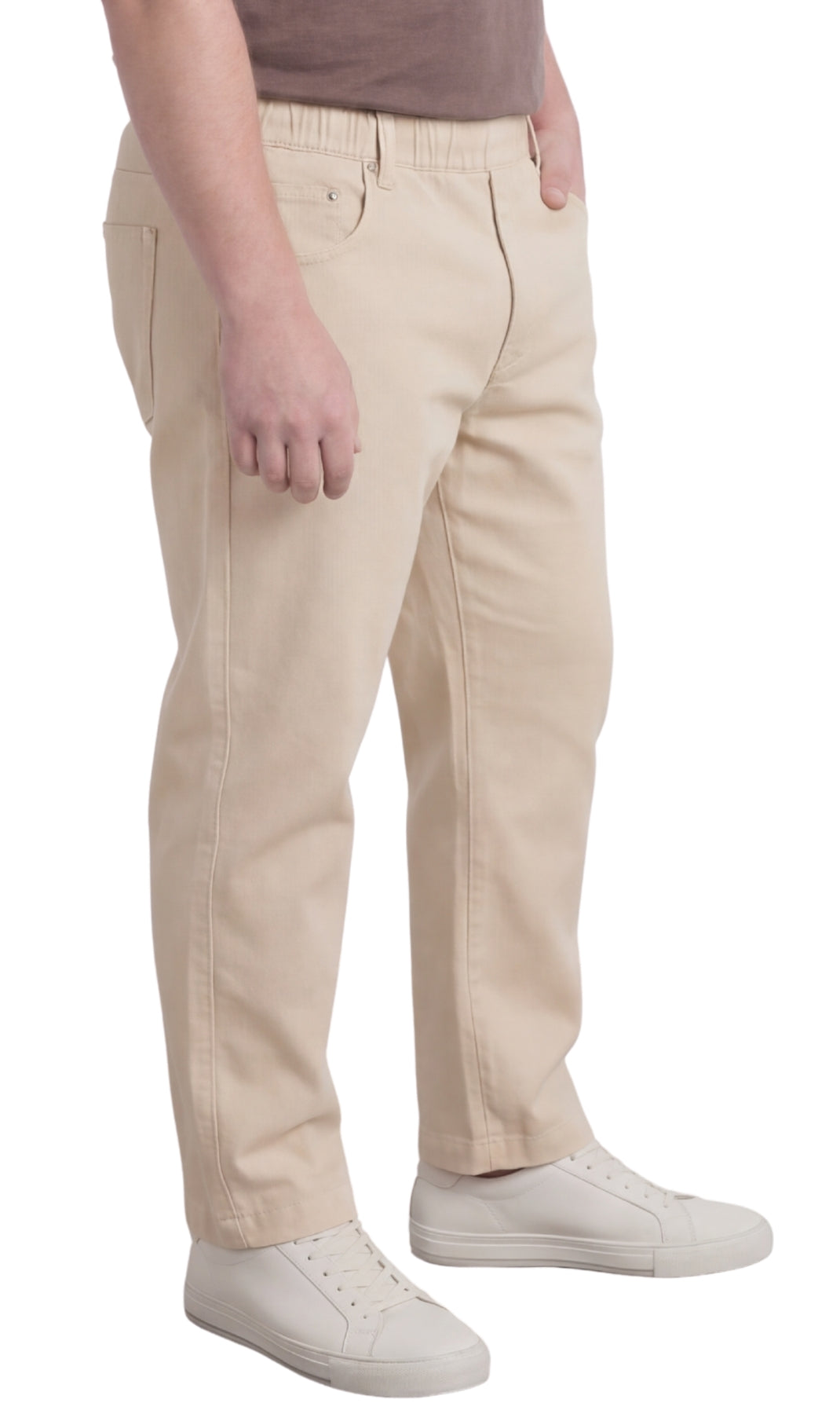 Men’s Pull-On Denim Pants – Elastic Waist, Lightweight | Spring & Summer