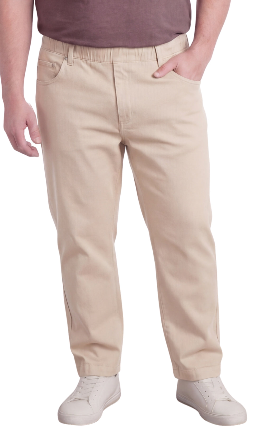 Men’s Pull-On Denim Pants – Elastic Waist, Lightweight | Spring & Summer