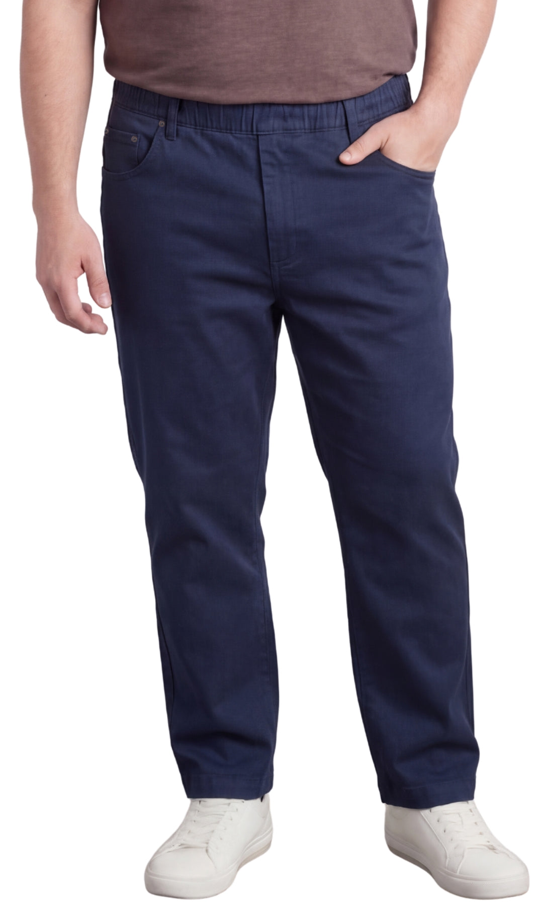 Men’s Pull-On Denim Pants – Elastic Waist, Lightweight | Spring & Summer