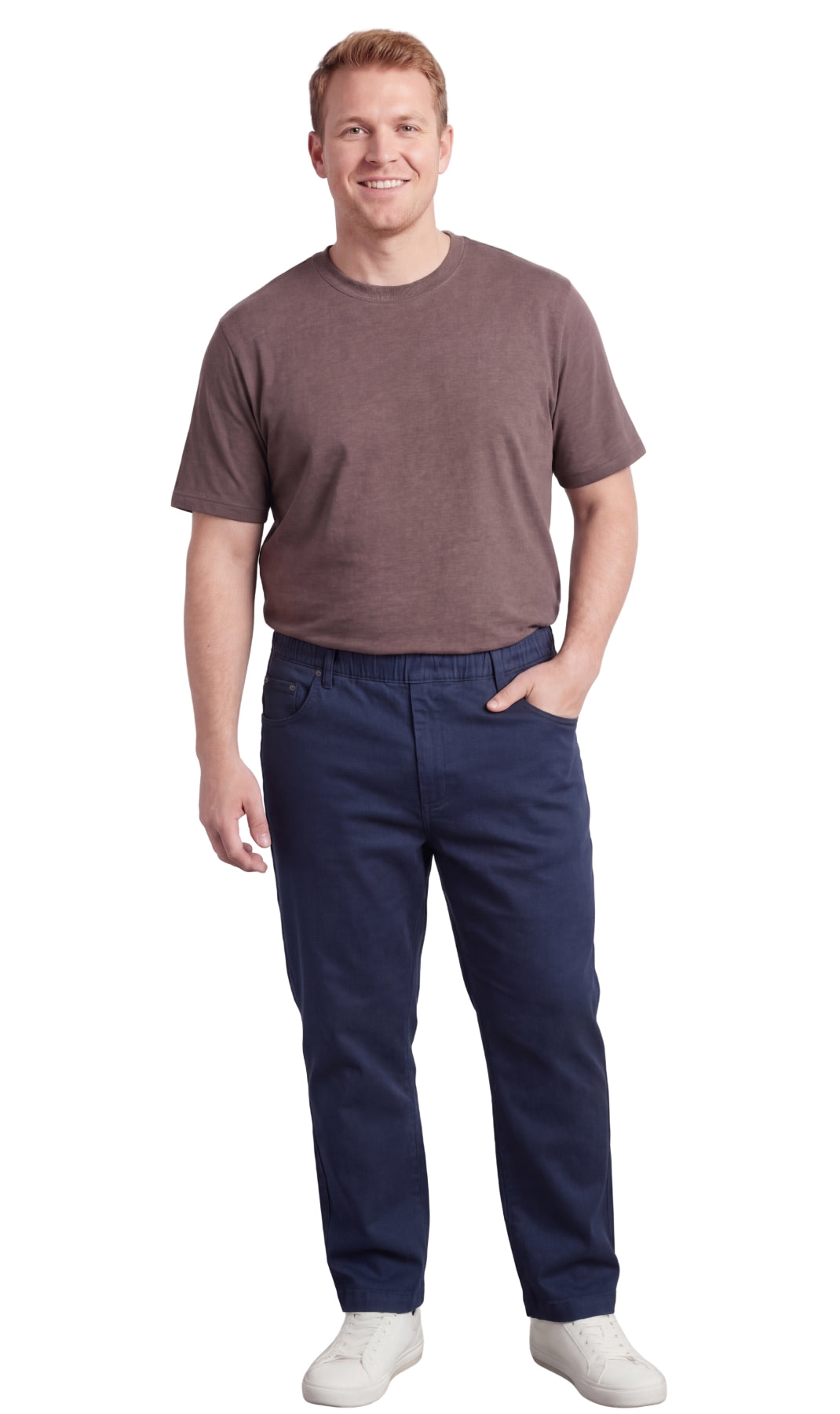 Men’s Pull-On Denim Pants – Elastic Waist, Lightweight | Spring & Summer