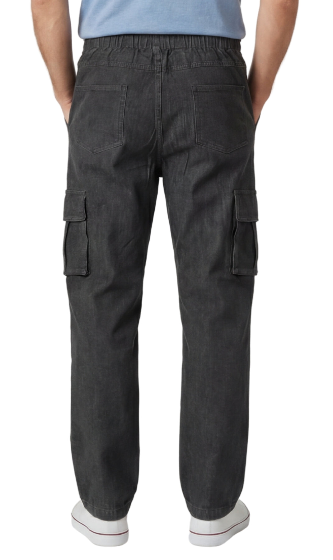 Men’s Pull-On Cargo Jeans – Relaxed Fit with Double Cargo Pockets | Street-Ready Style