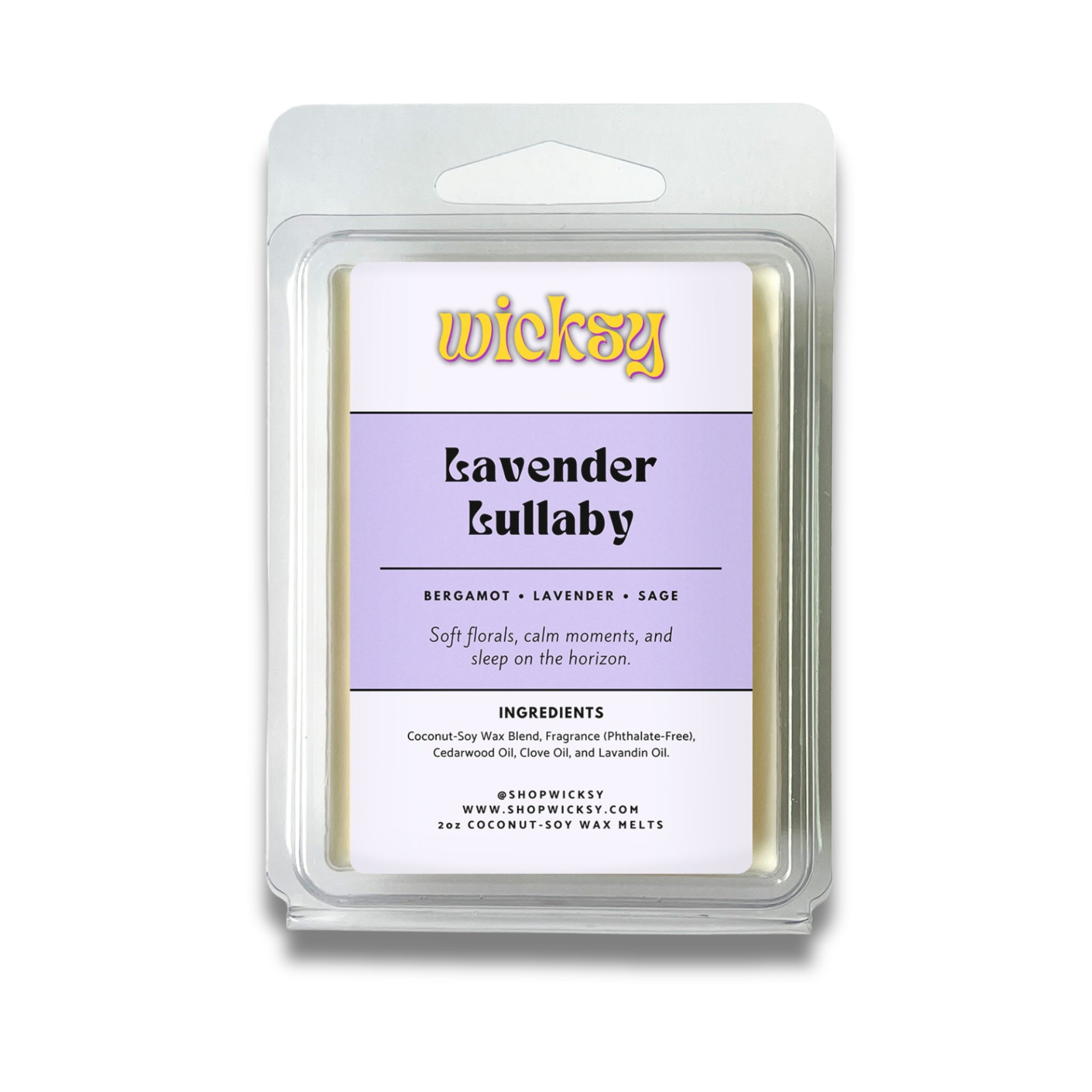 Wicksy 2oz Wax Melts | 60+ Scents | Flame-Free Coconut-Soy, Clean Fragrance