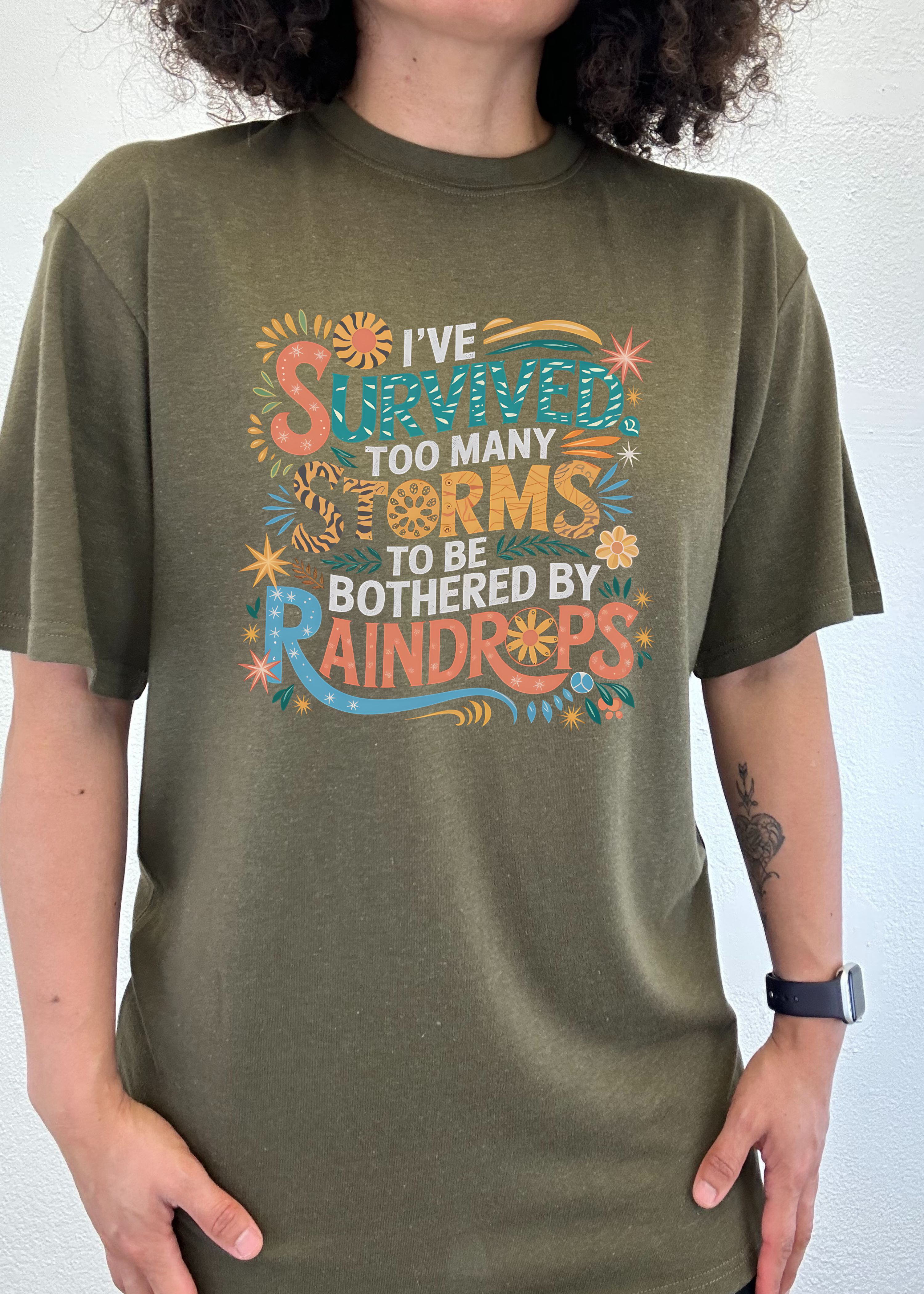 I've Survived Too Many Storms to Be Both – Unisex Bamboo/Cotton Graphic T-Shirt