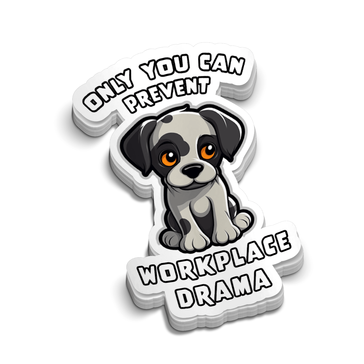 Drama — Funny Blue Collar Hard Hat Vinyl Decal