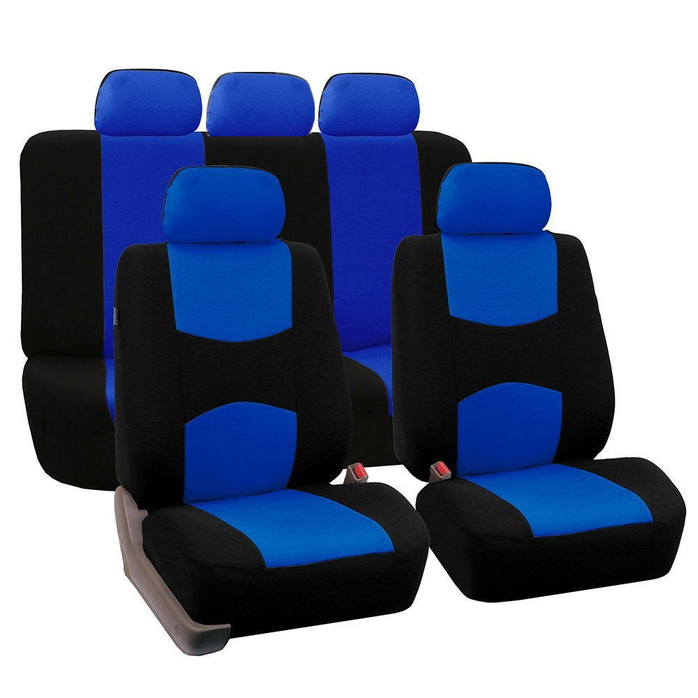 Universal Car Seat Covers Full Set | Bird's Eye Fabric | 8 Colors | 4-Seat
