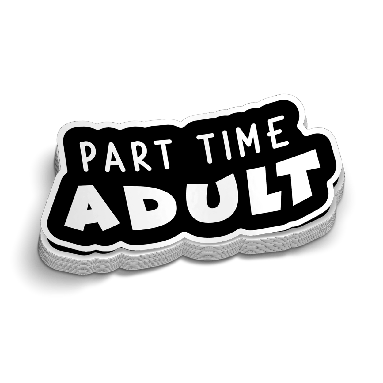 Part Time Adult — Funny Blue Collar Hard Hat Vinyl Decal