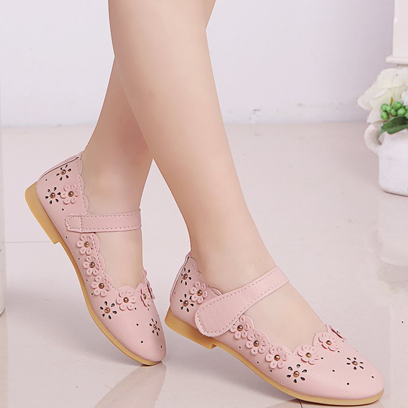 Girls Casual Flat Sneakers | Lightweight EVA Slip-On Shoes | Pink & White