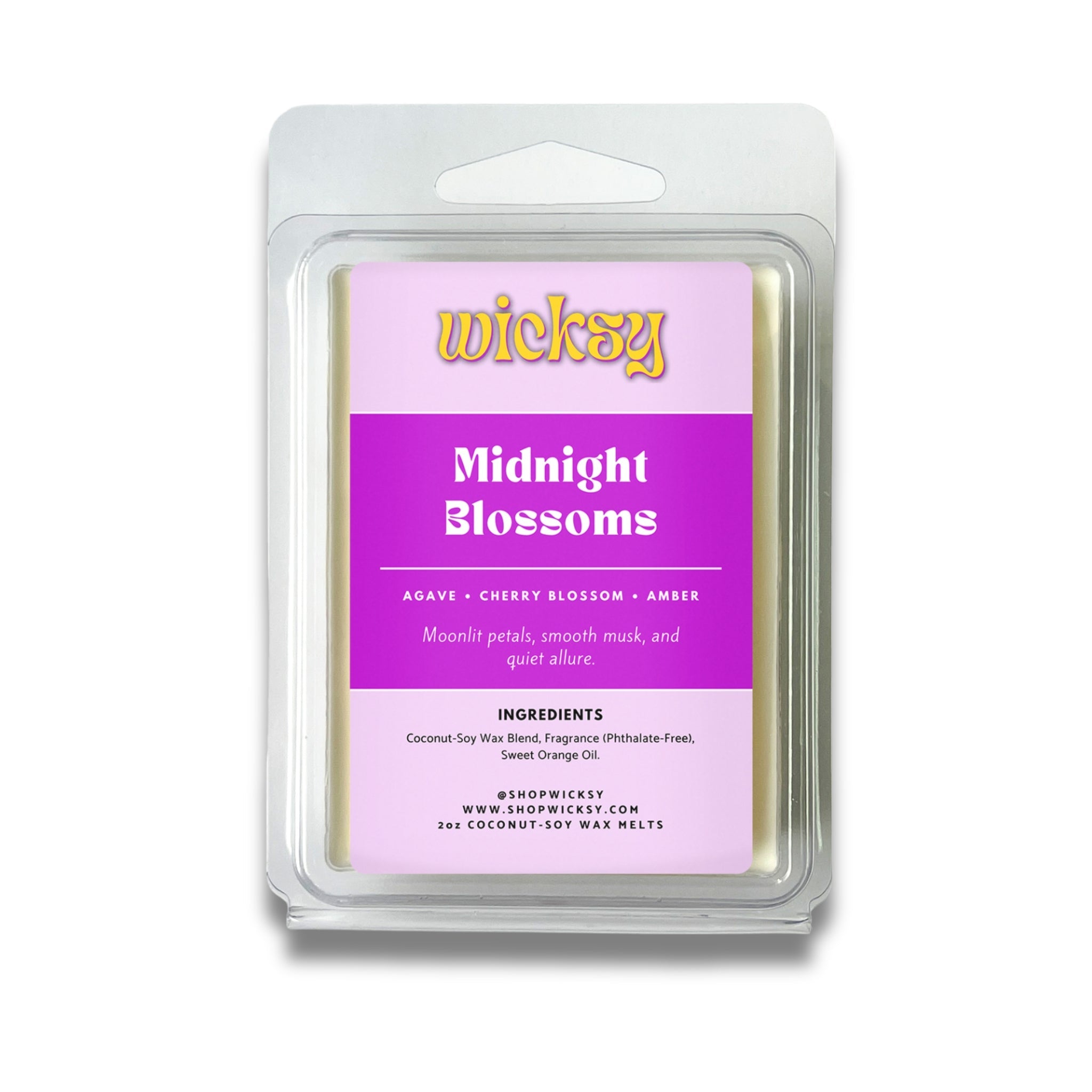 Wicksy 2oz Wax Melts | 60+ Scents | Flame-Free Coconut-Soy, Clean Fragrance