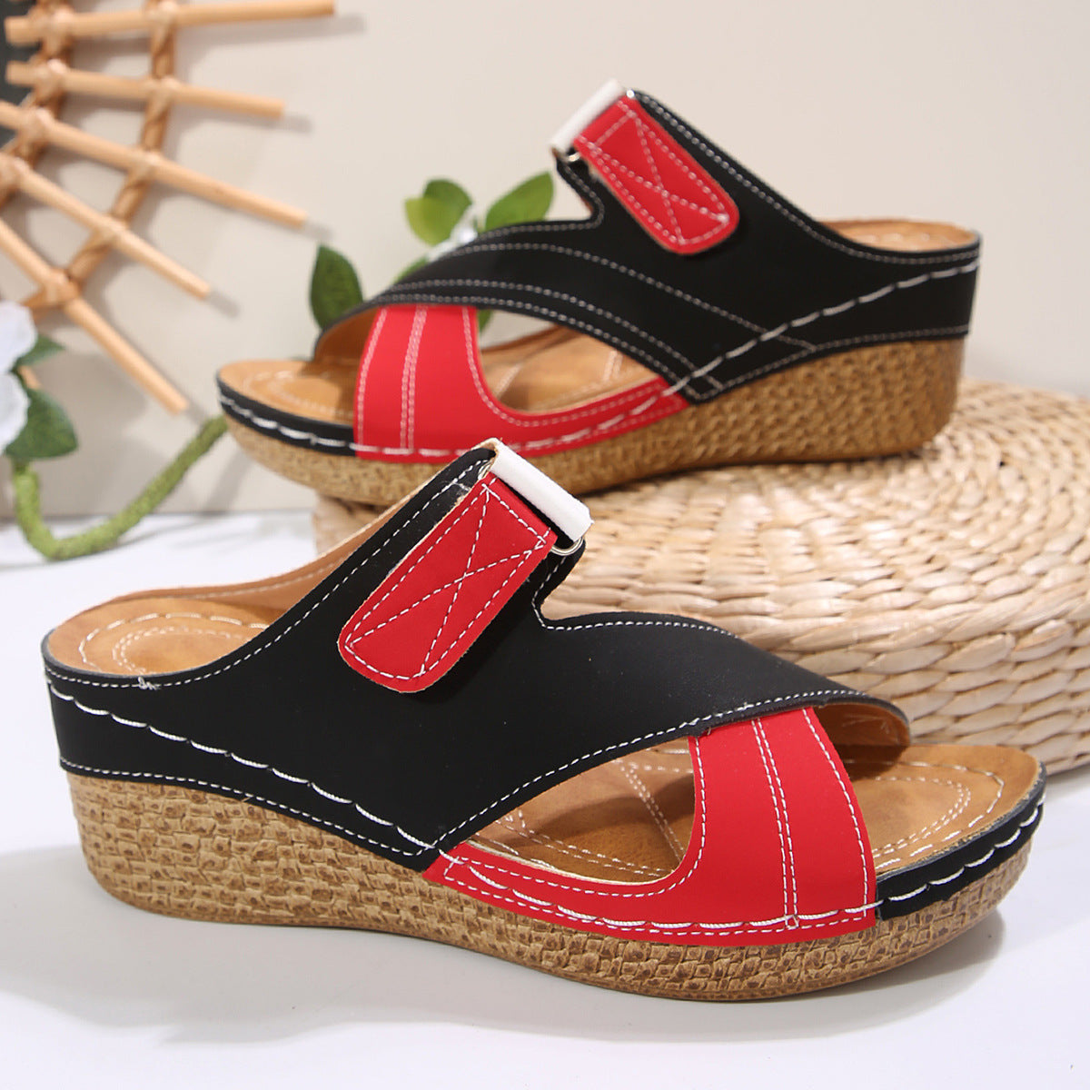 Round-Toe Slip-On Slippers – Lightweight PU, Sizes 36–43