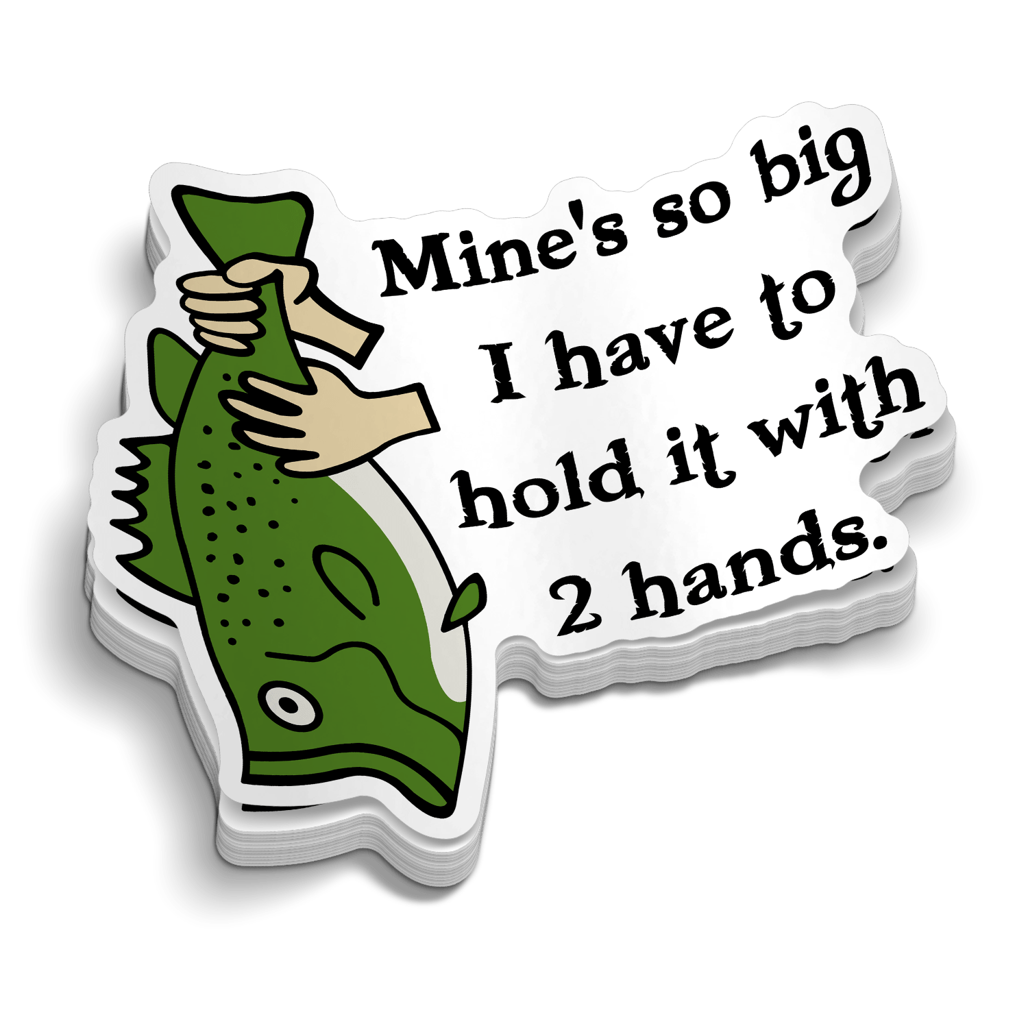 Two Hands — Funny Blue Collar Hard Hat Vinyl Decal