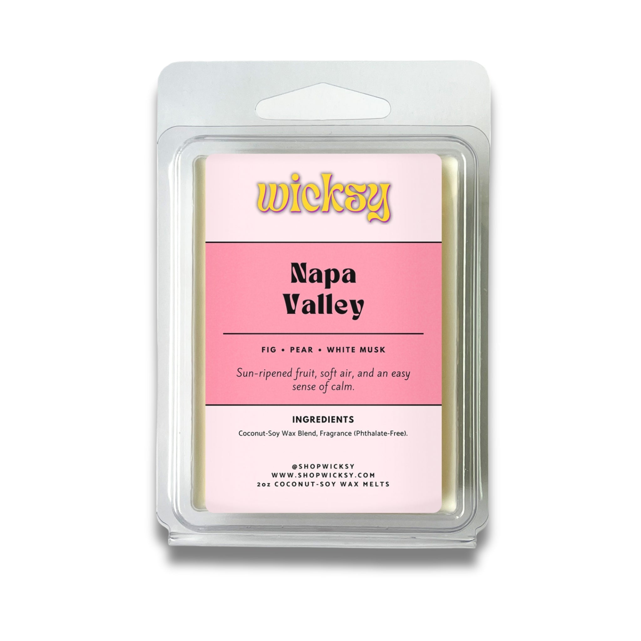Wicksy 2oz Wax Melts | 60+ Scents | Flame-Free Coconut-Soy, Clean Fragrance