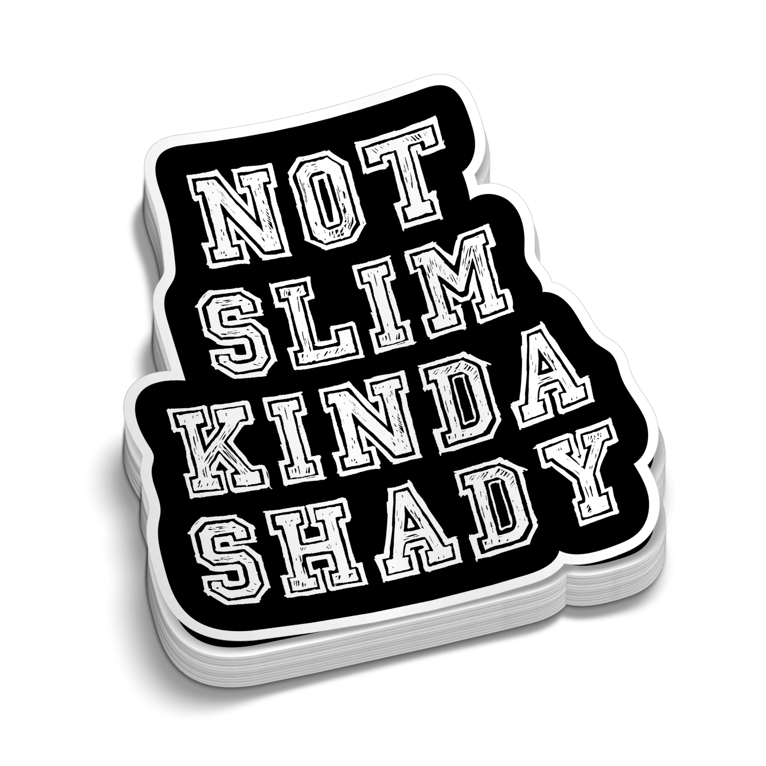Slim Shady — Funny Blue Collar Hard Hat Vinyl Decal