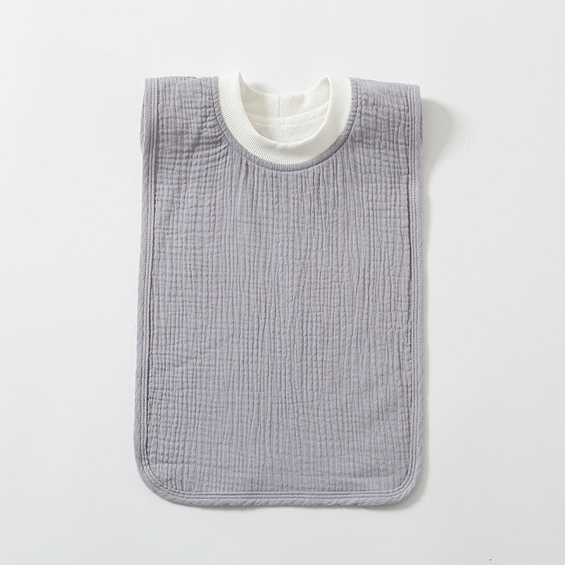 Pure Cotton Gauze Hooded Baby Bib | Waterproof | 0–1 Year | 11 Colors